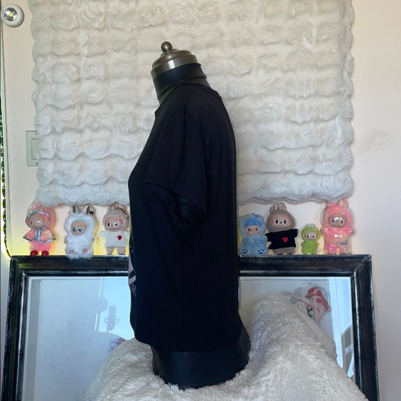 HANDCRAFTED Black Graphic top I personal ironed on myself took an hour to do - Picture 3 of 10